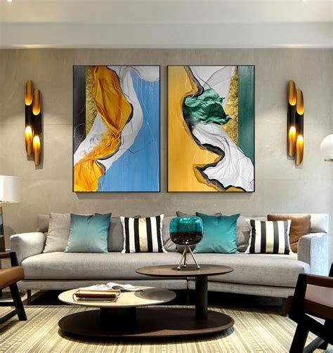 Abstract Marble Luxury Nordic Wall Art Stylish Golden Fine Art Canvas