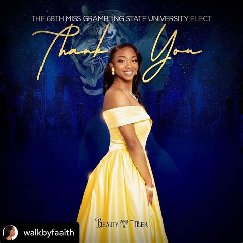congratulations to faith daniels the 68th miss grambling state university elect not only is