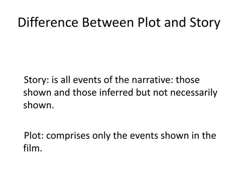 Difference Between Plot And Story Plot Vs Story