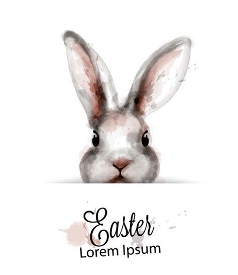 Osterhase Hase Aquarell Bunny Watercolor Bunny Painting Easter