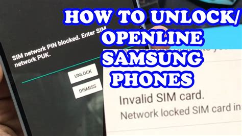 How To Openline Or Unlock Samsung Phones A720f Sample Youtube