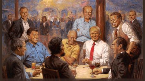 60 Minutes Painting Of Trump With Past Presidents In White House