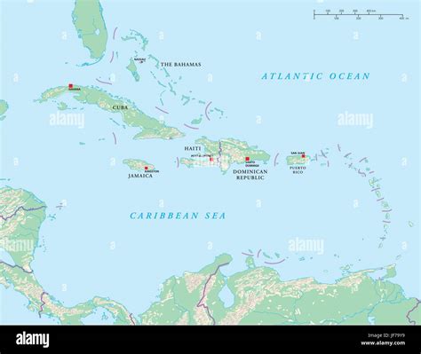 Cuba Jamaica Caribbean Haiti Map Atlas Map Of The World Atlantic