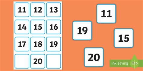 11 To 20 Small Number Cards Teacher Made Twinkl