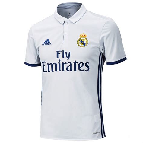 Founded on 6 march 1902 as madrid football club. Maillot Adidas Real Madrid Domicile 2016/2017 - Integral ...