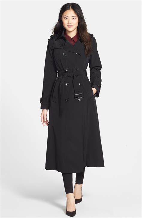 London Fog Long Trench Coat With Removable Hood Online Only Nordstrom