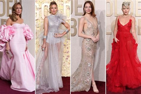 Golden Globes 2024 Red Carpet Jennifer Lopez Kate Beckinsale Emma