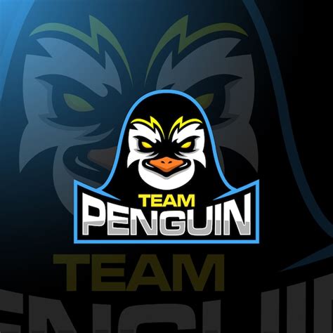 Penguin Head Gaming Logo Esport Vector Premium Download