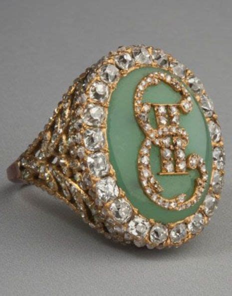 An Antique Ring With Monogram Of Catherine The Great France
