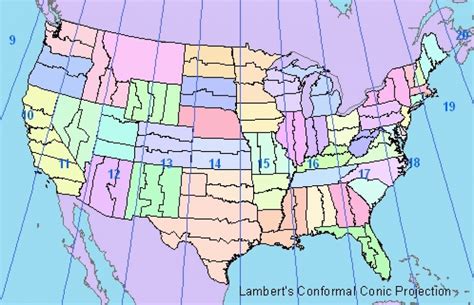 State Plane Coordinate System Map Printable Map