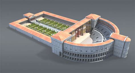 Das Theater Des Pompeius Rom 1 Jahrhundert V Chr 3d Modell