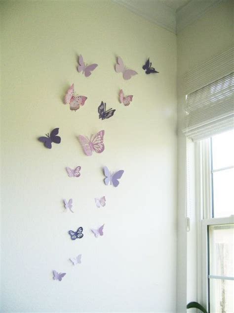 So let's scroll down and enjoy our collection of 10 diy butterfly wall decor ideas and feel free to express yourself by sharing these ideas on your social profile. 16 3D Wall Butterflies, Purple, Violet, Lavender ...