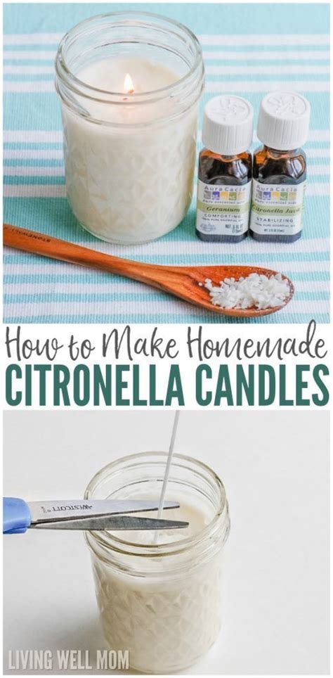 How To Make Easy Homemade Citronella Candles Homemade Citronella