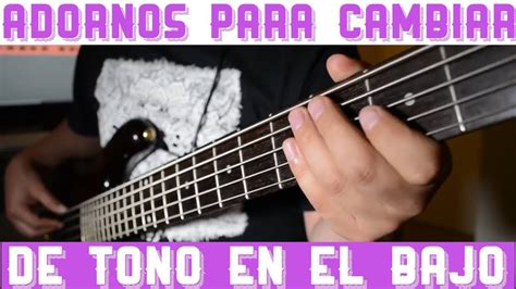 Como Cambiar De Tono En El Bajo Con Adornos Para Principiantes YouTube