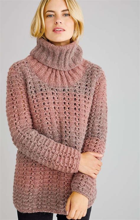 Turtleneck Sweater Knitting Pattern