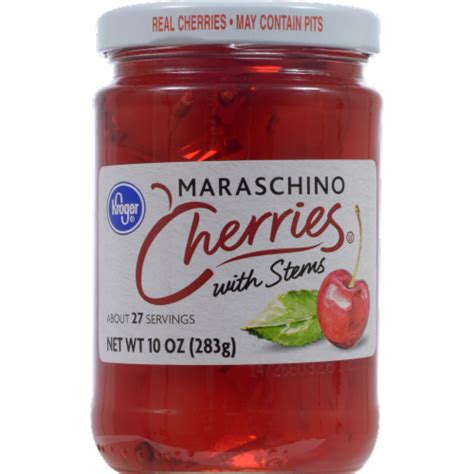 Kroger® Maraschino Cherries With Stems 10 Oz Smiths Food And Drug