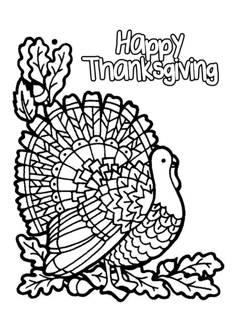 Happy Turkey Day Coloring Pages