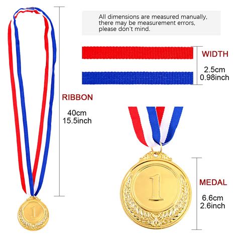 Swpeet Metal Gold Silver Bronze Award Medals With Ribbon Olympic Style