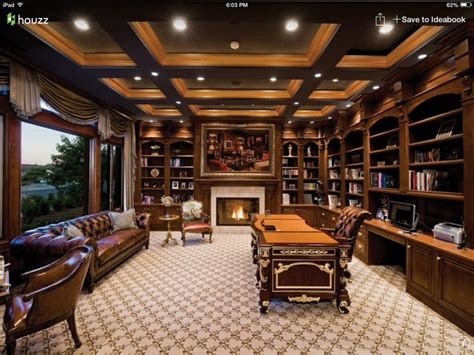 Wow Everyones Dream Office Library Home Library Design Traditional