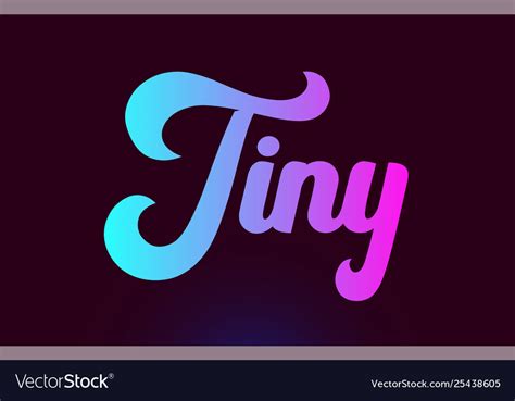 Tiny Pink Word Text Logo Icon Design Royalty Free Vector