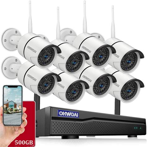 Ohwoai Security Camera System Wireless 500g Hard Drive Pre Install 8