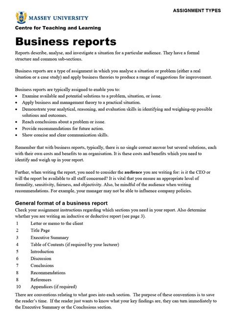 business report templates format examples template lab