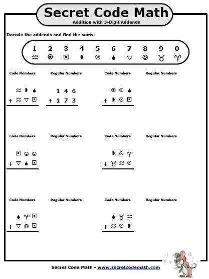 Addition Riddle Worksheets