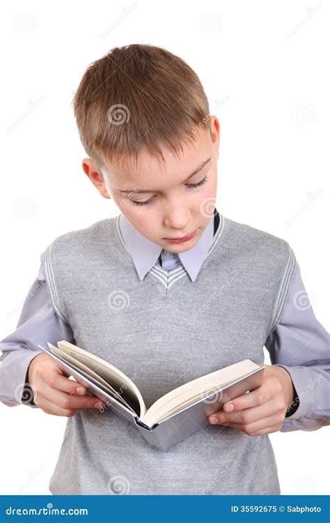 Boy Reads A Book Stock Image Image Of Schoolboy Shirt 35592675