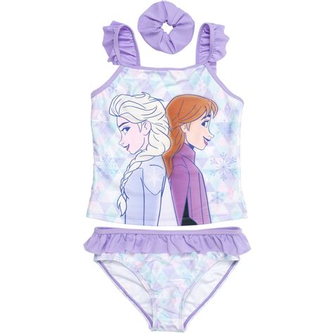 Disney Frozen Princess Anna Elsa Little Girls Tankini Top Bikini Bottom
