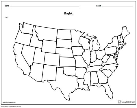 Amerika Birleşik Devletleri Haritası Storyboard