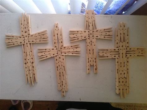 Clothes Pin Crosses Clothespin Cross Clothes Pin Crafts Wooden