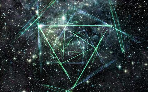 Hd Wallpaper Space Triangle Abstract Stars Wallpaper Flare