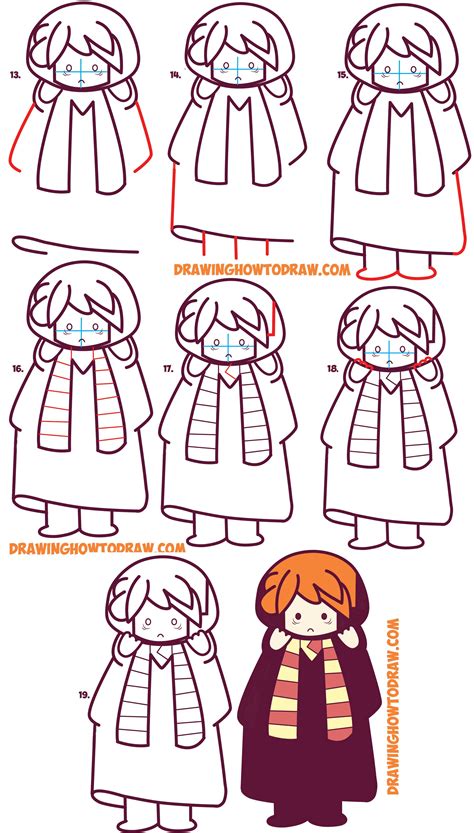 How To Draw Cute Chibi Kawaii Ron Weasley From Harrypotter