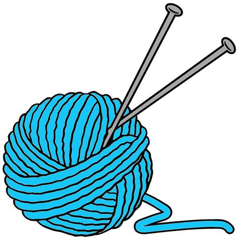 Download High Quality Yarn Clipart Knitting Needle Transparent Png