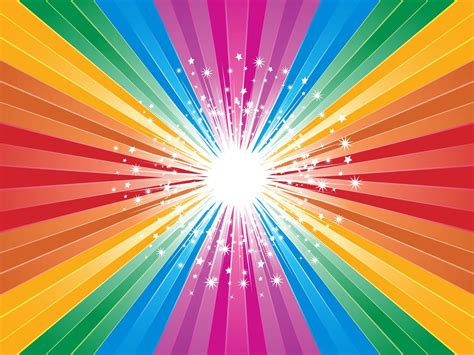 Brightly Coloured Red Star Burst Ppt Backgrounds For Microsoft