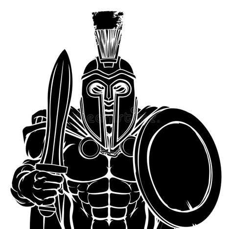 Spartan Trojan Sports Mascot Stock Vector Illustration Of Gladiator