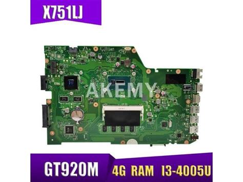 X751lj Gt920m 4g Ram I3 4005u Mainboard Rev 23 For Asus X751lx R752la