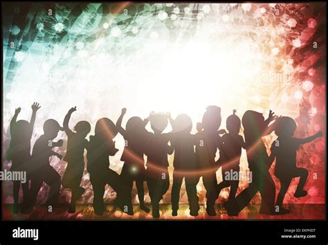 Dancing Children Silhouettes Stock Vector Image And Art Alamy