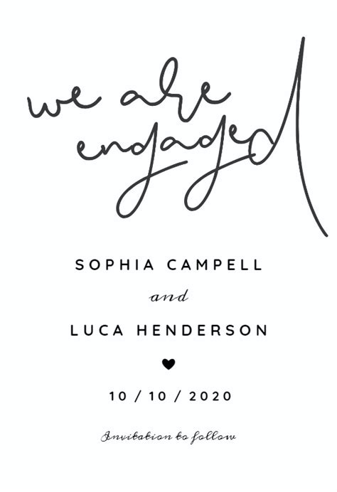 We Are Engaged Engagement Announcement Template Free Greetings