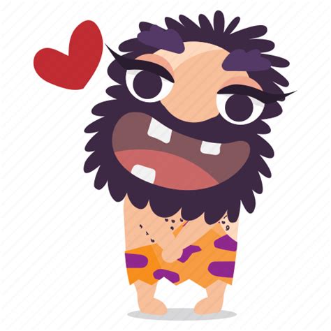 Cave Emoji Emoticon In Love Man Sticker Icon Download On Iconfinder