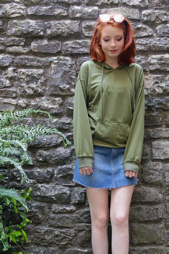 Fulllength Image Of Red Haired Teenage Girl 14 15 With Pale Skin And