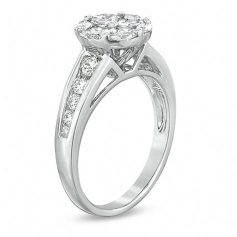 1 Ct Tw Composite Diamond Ring In 14k White Gold Zales