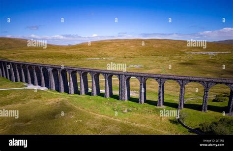 Ribblehead Viaduct In The Yorkshire Dales National Park Aerial View