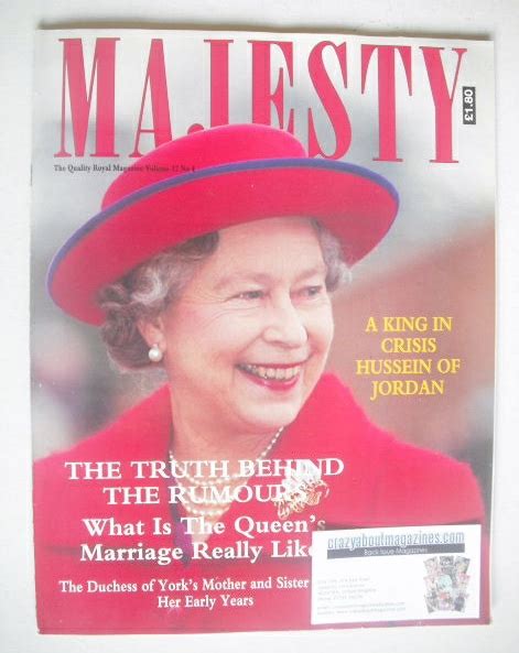 majesty magazine queen elizabeth ii cover april 1991 volume 12 no 4