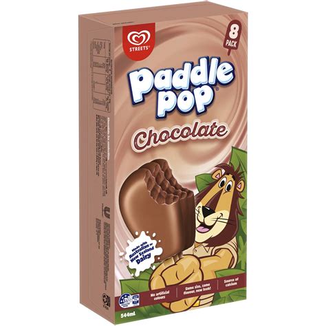 Paddle Pop Streets Chocolate Ice Cream 68ml X 8 Pack Woolworths