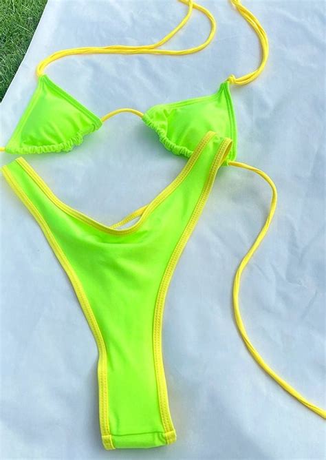 Designer Thong Bikini Dupe Thong String Bikini Kendall Etsy Denmark