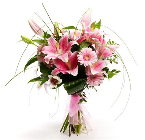 Pink Lily And Gerbera Bouquet Fresh Flower Bouquets Welcome To Blue