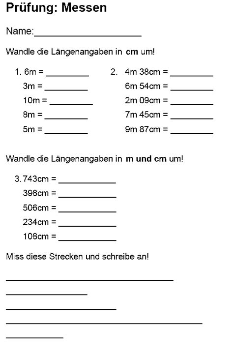 Convert 83 centimeter to meter with formula, common lengths conversion, conversion tables and more. Schulmaterial - Arbeitsblätter für die Unterstufe