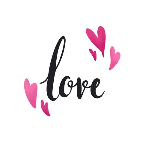 love typography decorated with hearts vector download free vectors clipart graphics and vector art