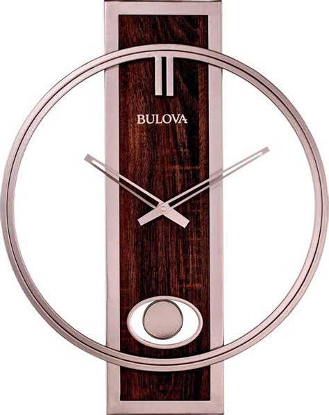 Bulova C4117 Phoenix Modern Wall Clock The Clock Depot